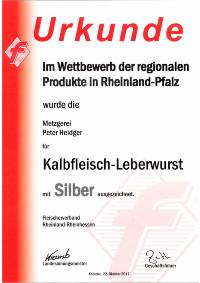 2017-Kalbfleisch-Leberwurst - Silber 2017